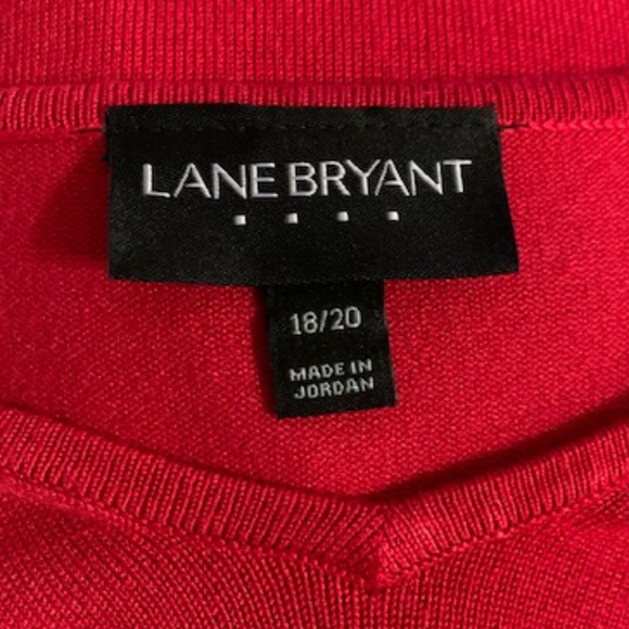 NWOT Lane Bryant Vibrant Red Sweater Size 18/20 - Picture 5 of 6